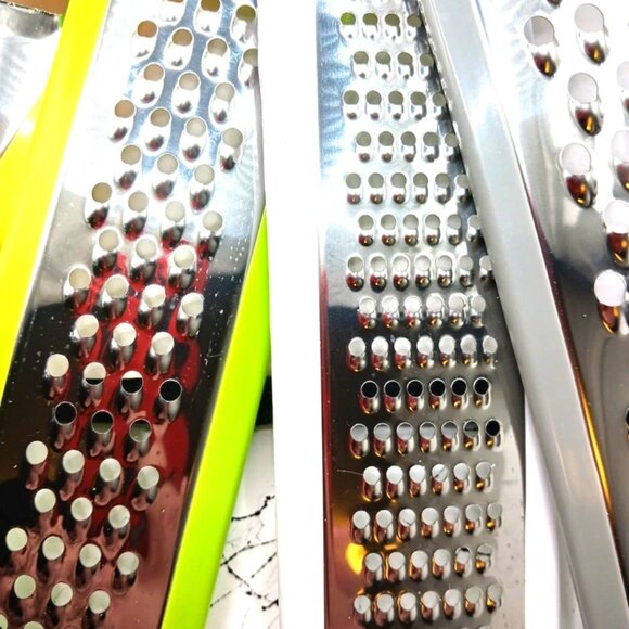 Lot Of 4 Stainless Steel 11" Flat Graters Fine to Course New - Picture 3 of 9